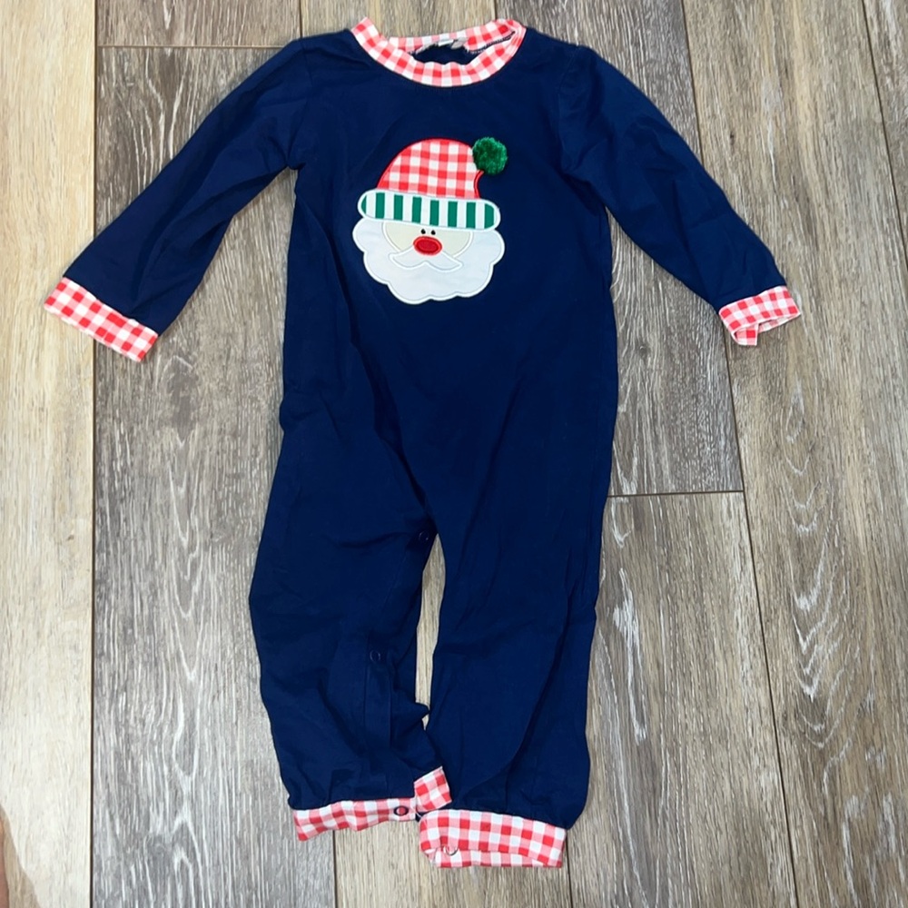 Busy Bees Smocks Santa Christmas romper